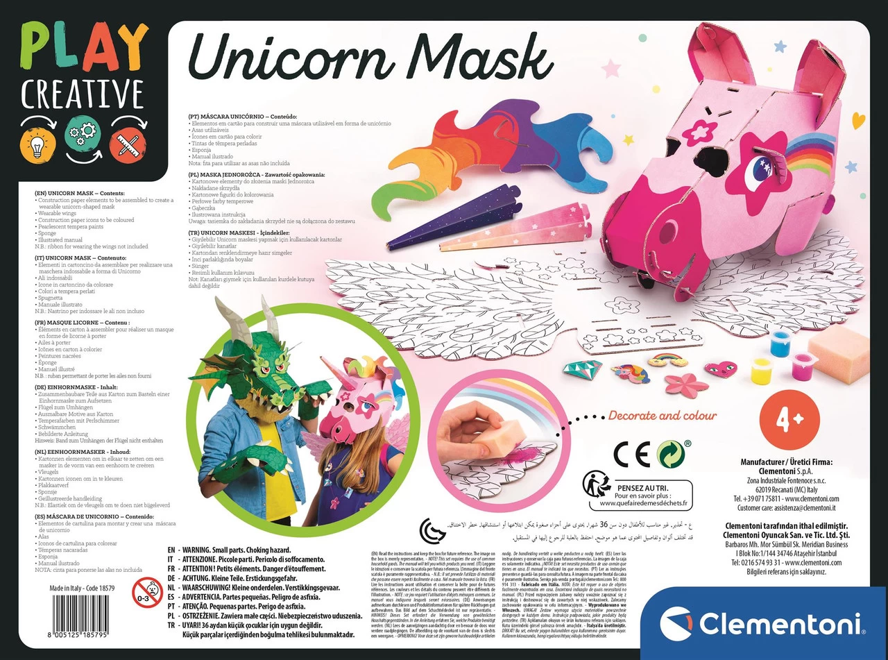 Clementoni Play Creative Unicorn Mask - Image 3