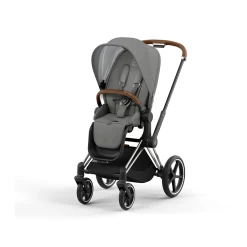 Cybex Priam 4 Stroller Frame Chrome With Brown Details