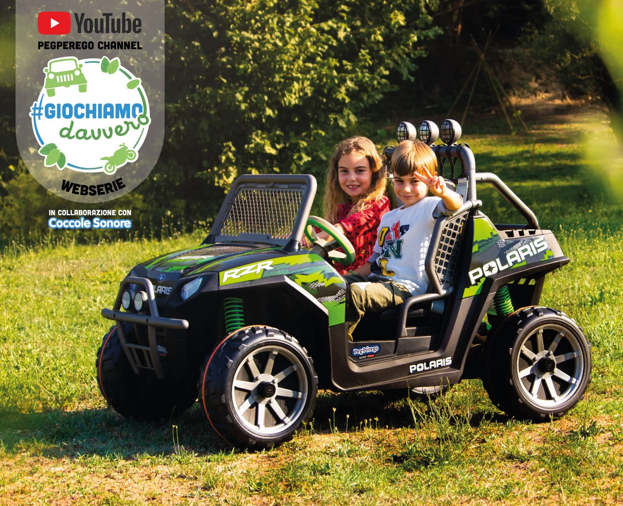 PegPerego Polaris Ranger RZR Green Shadow 24v - Image 2