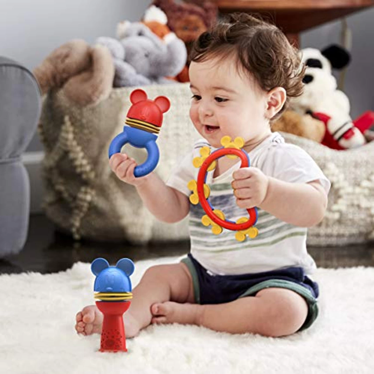 Green Toys Mickey Mouse Shake & Rattle Set - Image 4