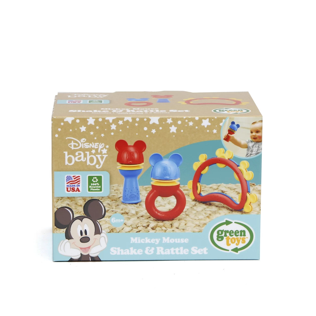 Green Toys Mickey Mouse Shake & Rattle Set - Image 3