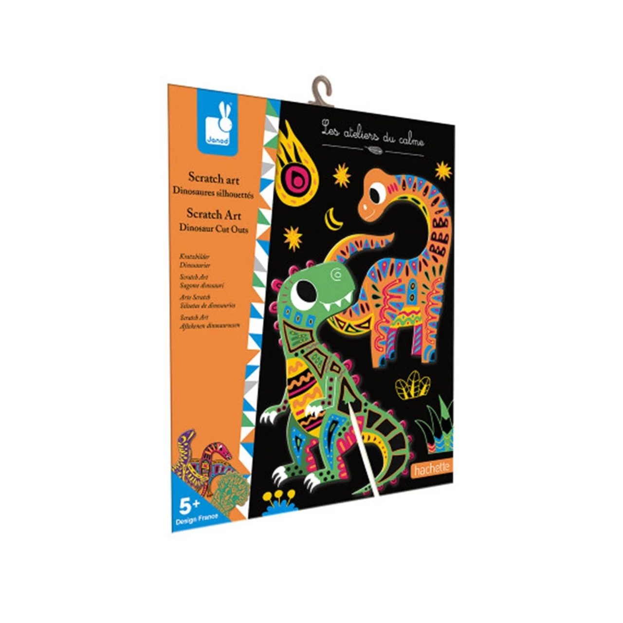 Janod Hachette Dino Scratch Art Cut Out