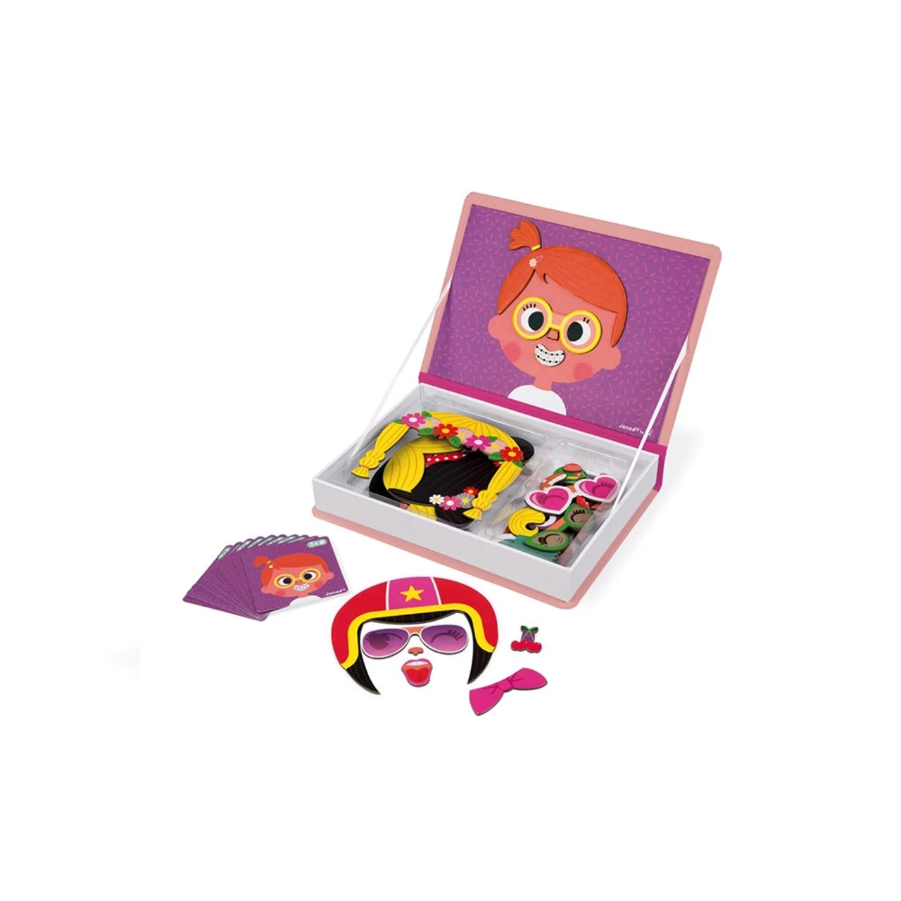 Janod Magnetibook Crazy Face Girl - Image 2