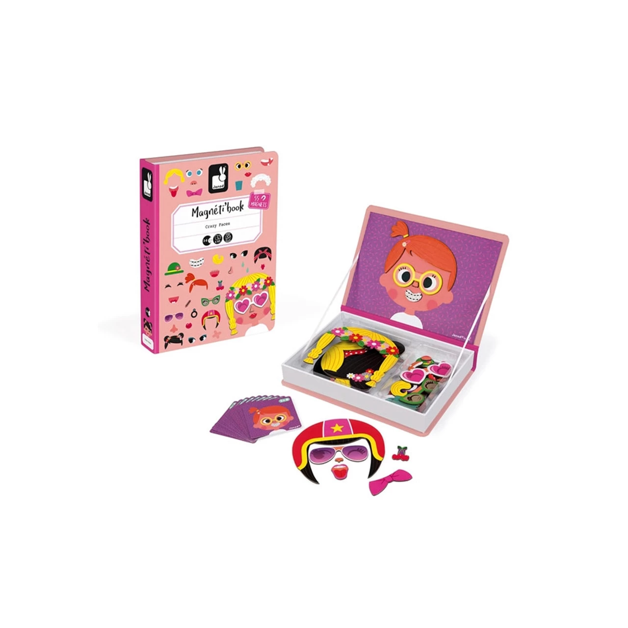 Janod Magnetibook Crazy Face Girl - Image 4