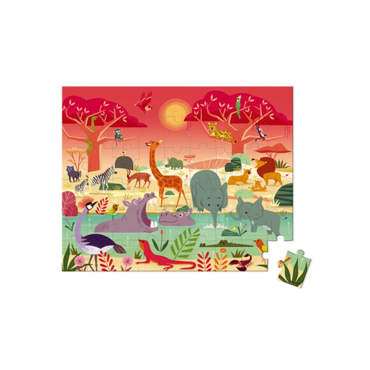 Janod Puzzle Animal Reserve 54P - Image 2