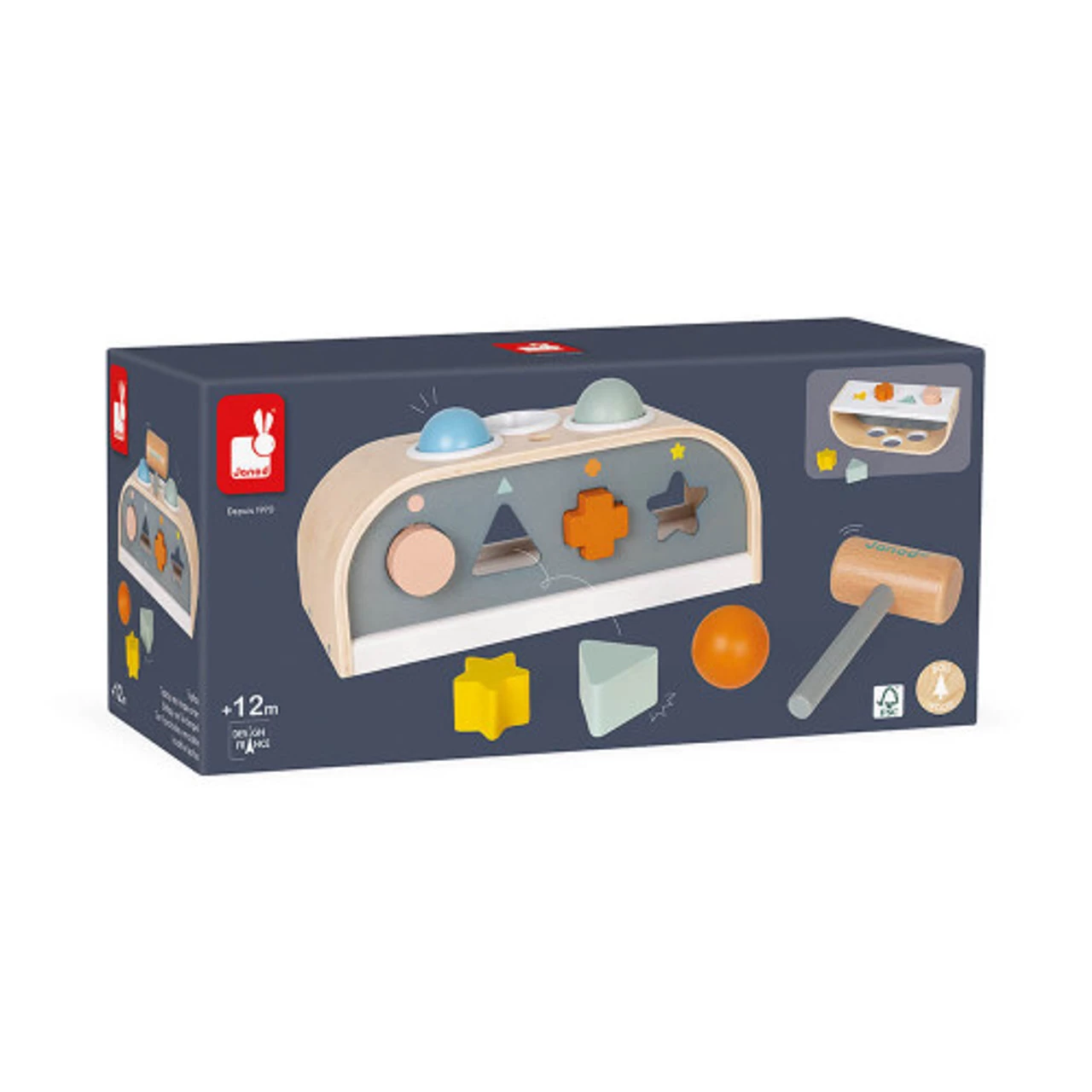 Janod Sweet Coccon Tap Tap Shape Sorter - Image 5