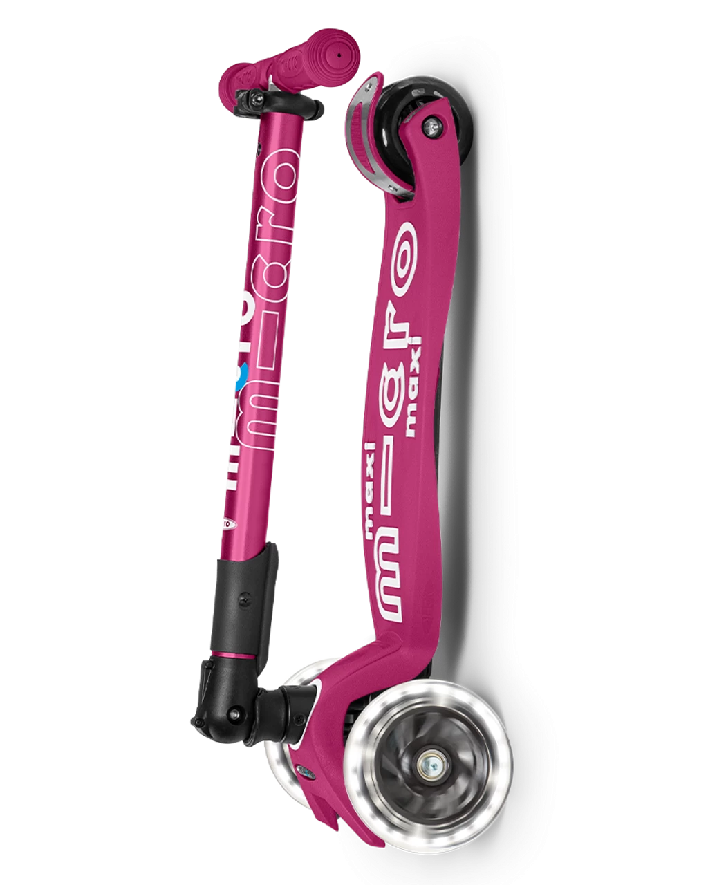 Micro Max Deluxe Foldable LED Kickboard | Berry Red - Image 3