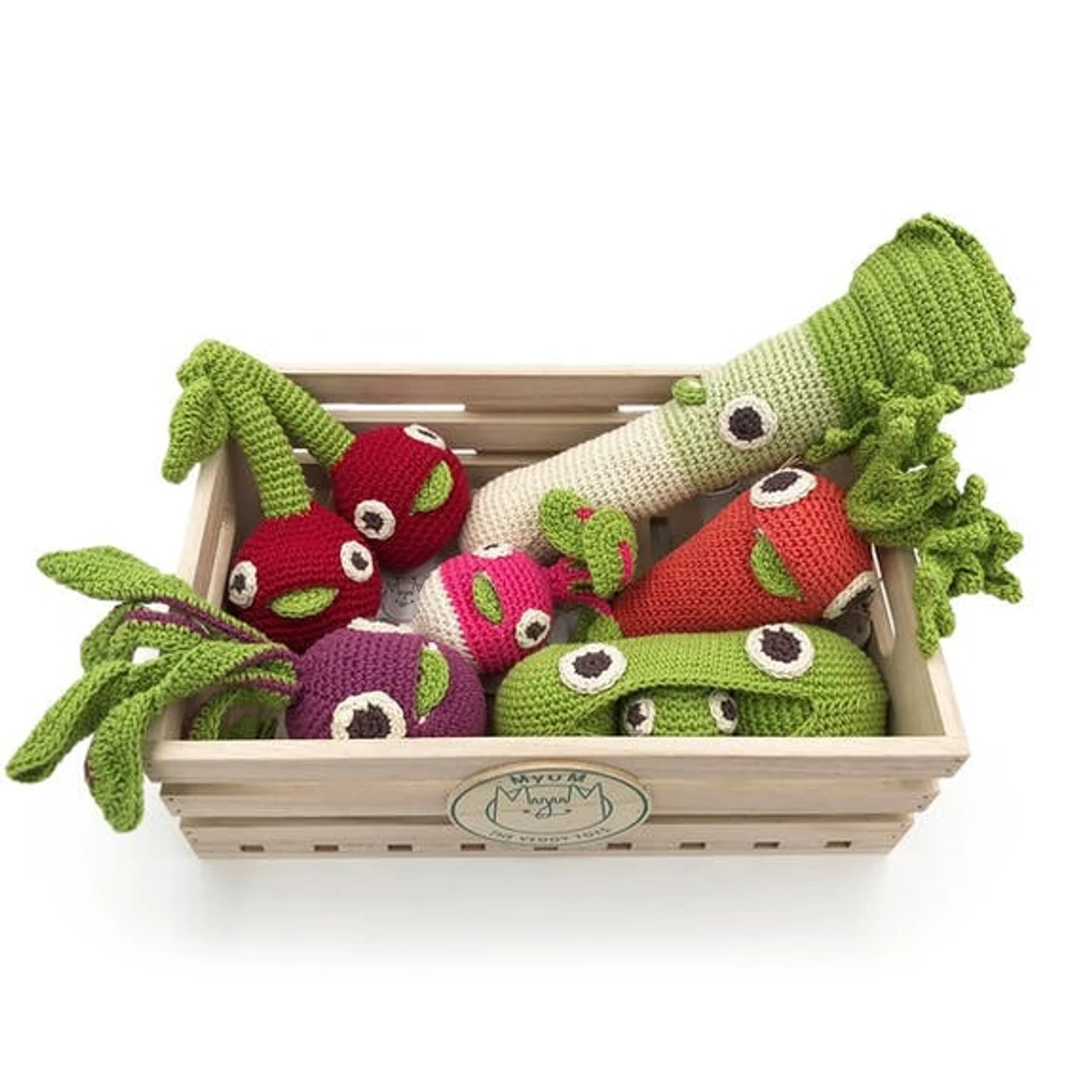 MyuM-The Veggy Toys 100% Organic Coton MINI GREEN PEAS - Image 3