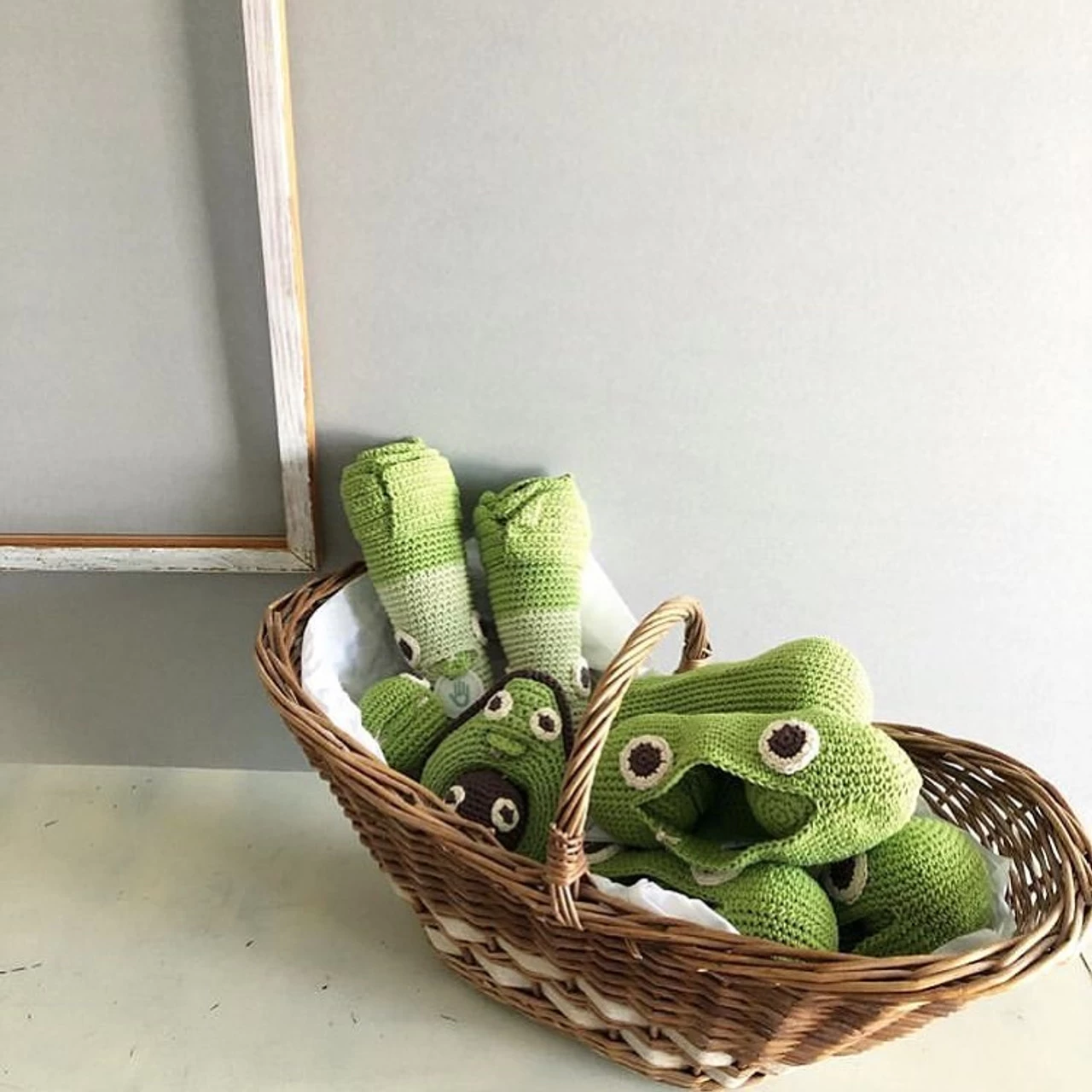 MyuM-The Veggy Toys 100% Organic Coton MINI GREEN PEAS - Image 4