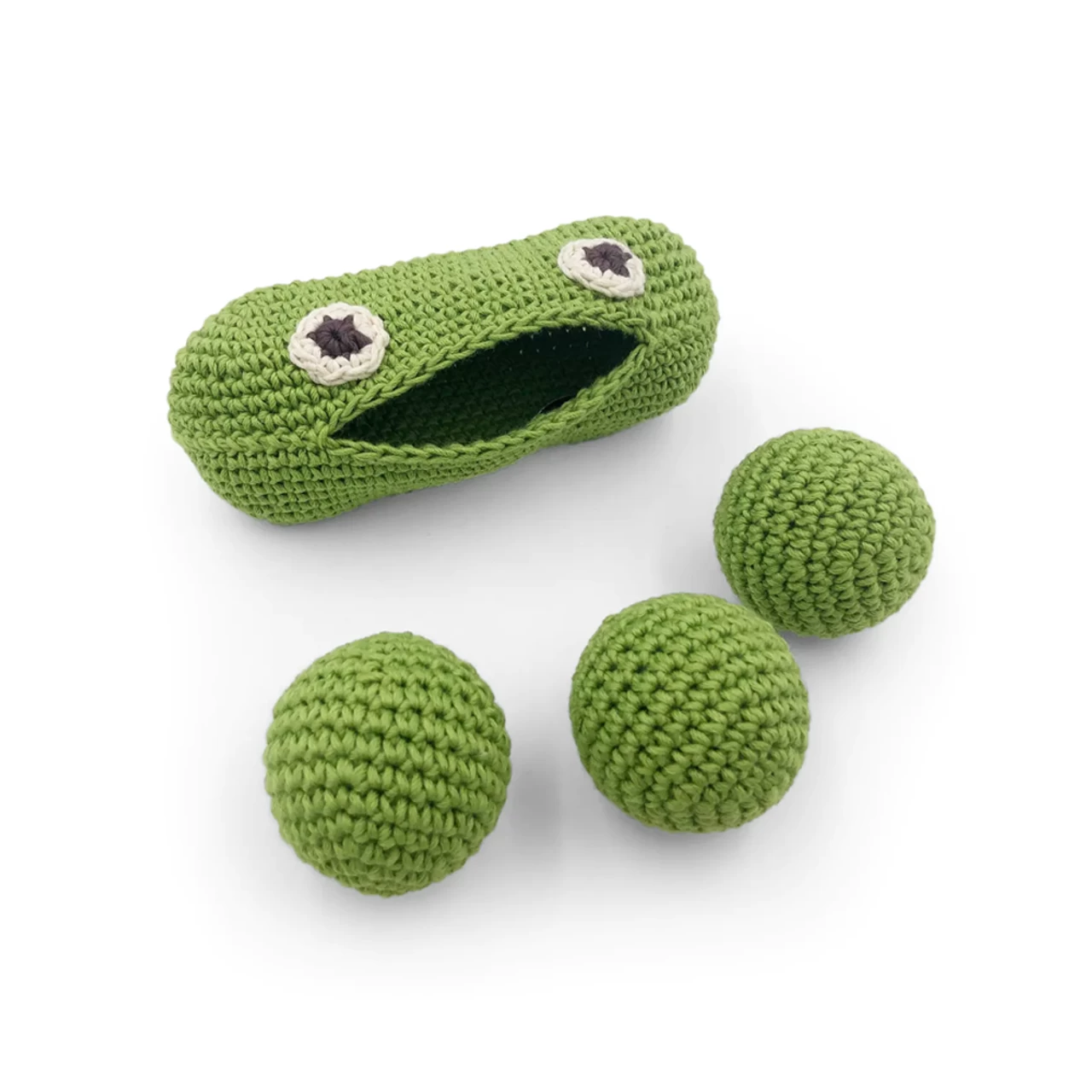 MyuM-The Veggy Toys 100% Organic Coton MINI GREEN PEAS