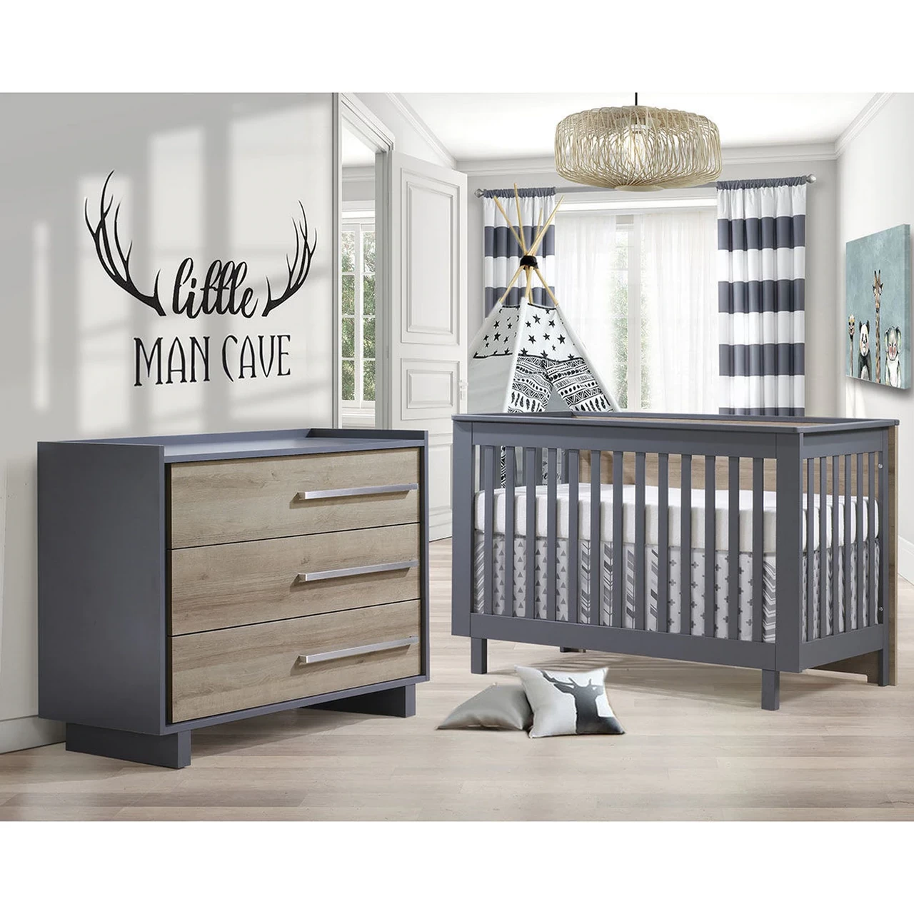 Natart Urban Classic Crib & 3 Drawer Dresser XL - Image 5
