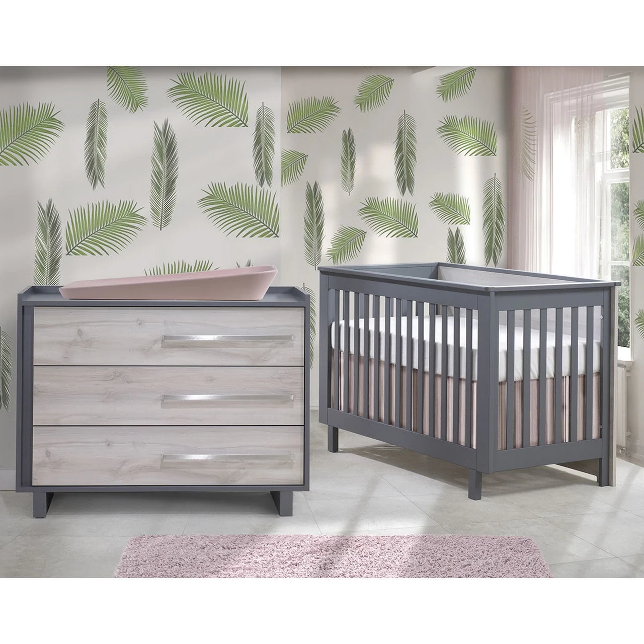 Natart Urban Classic Crib & 3 Drawer Dresser XL - Image 7