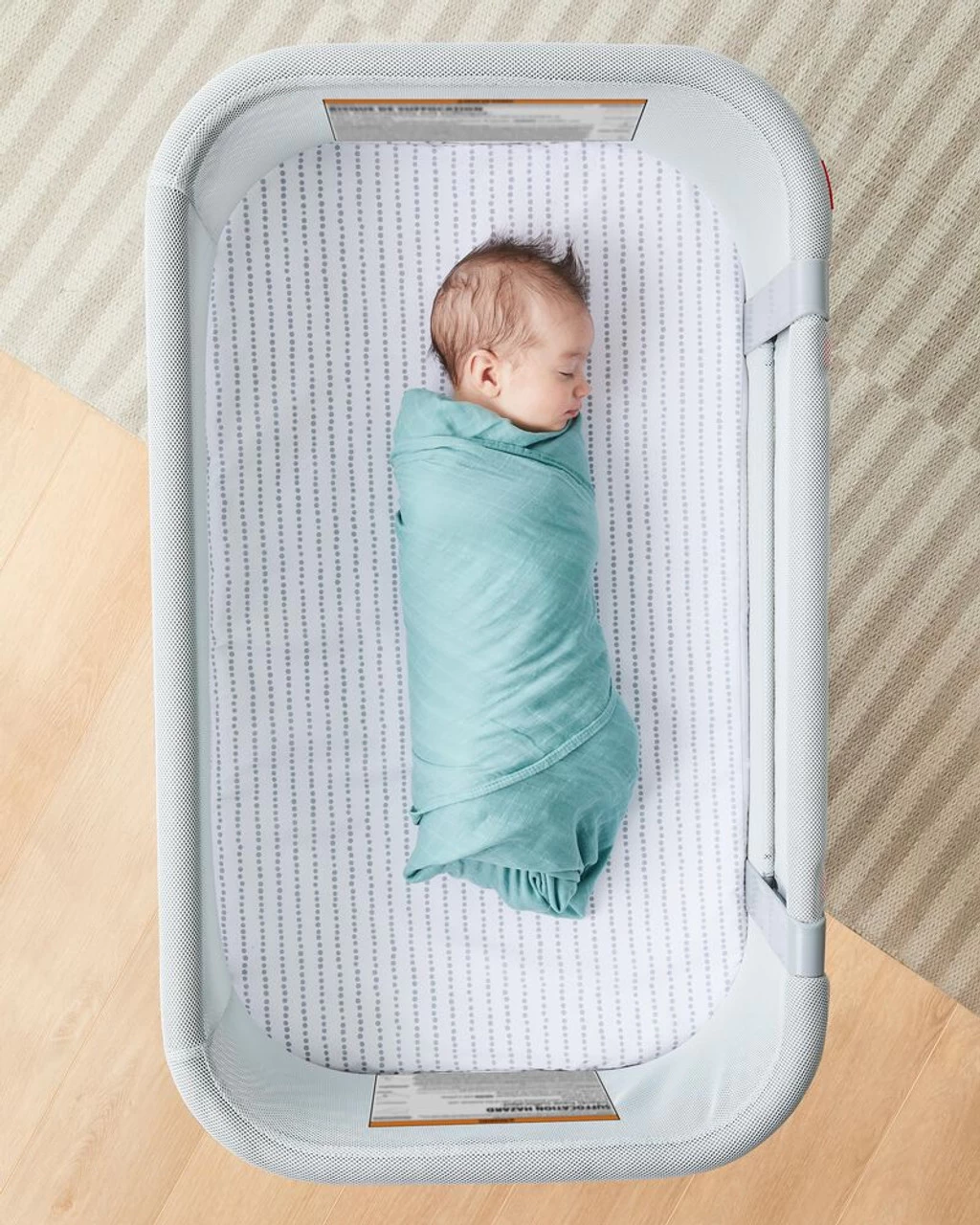 Skip Hop Cozy-Up 2-in-1 Bedside Sleeper - Bassinet-Grey - Image 4